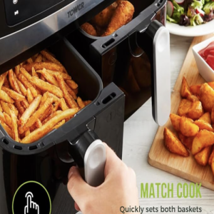 Tower 9 liter dual basket air fryer